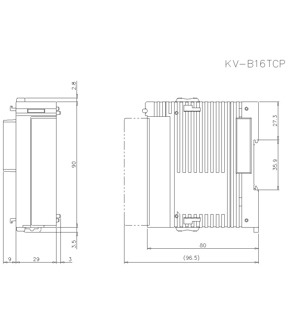 KV-B16TCP Dimension