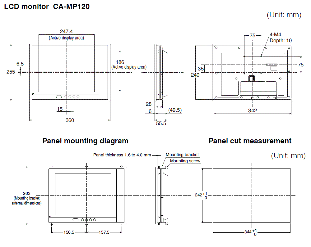 CA-MP120 Dimension